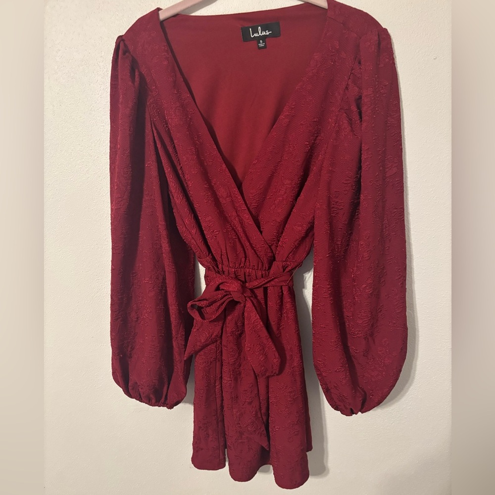 Lulus Burgundy Lace Dress